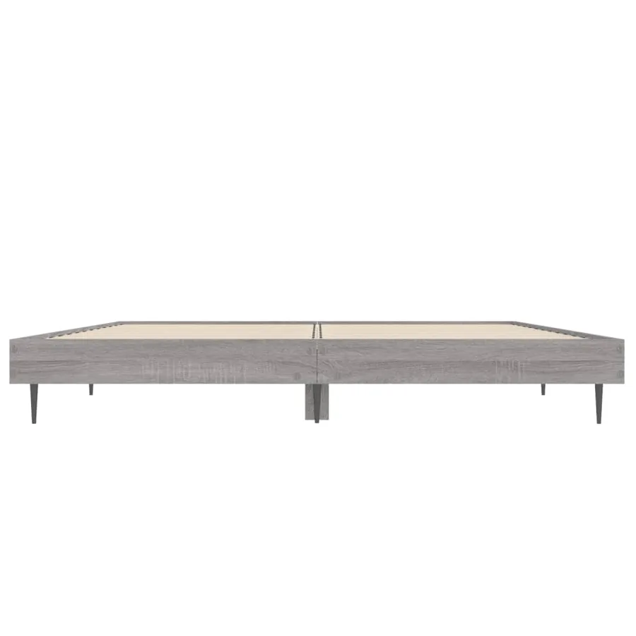 Cadre de lit sans matelas sonoma gris 135x190 cm - 6