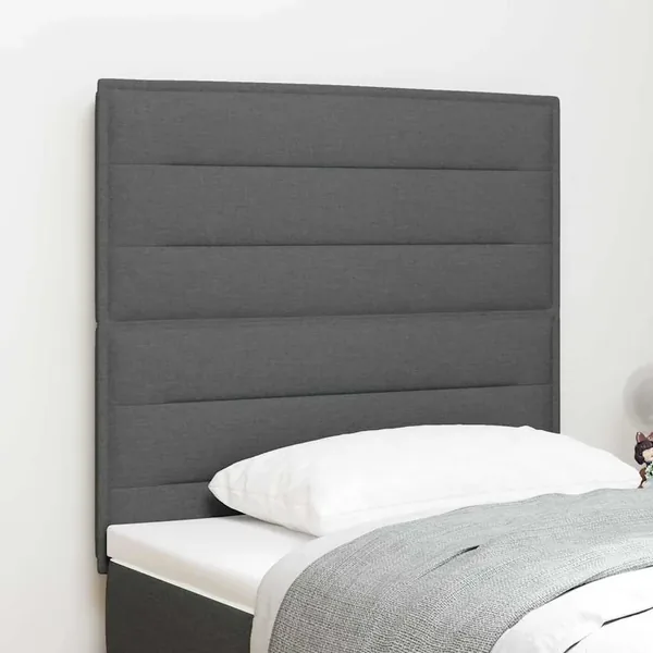 Tête de lit Gris foncé 90 cm tissu