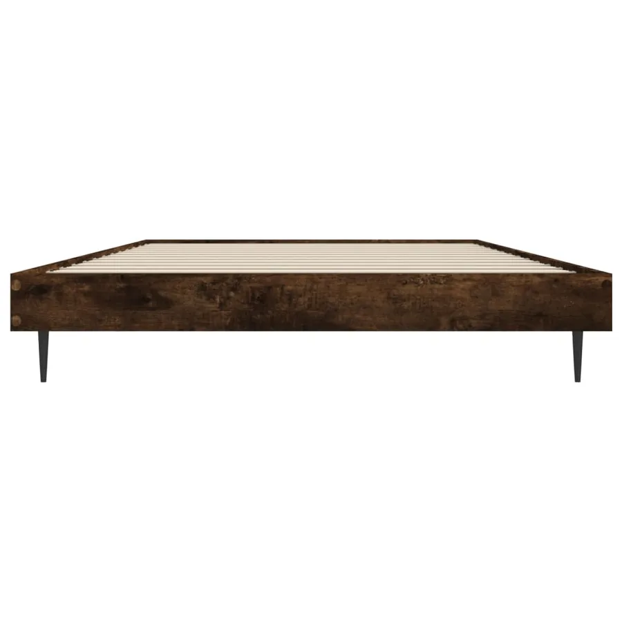 Cadre de lit sans matelas chêne fumé 100x200 cm bois ingénierie - 6