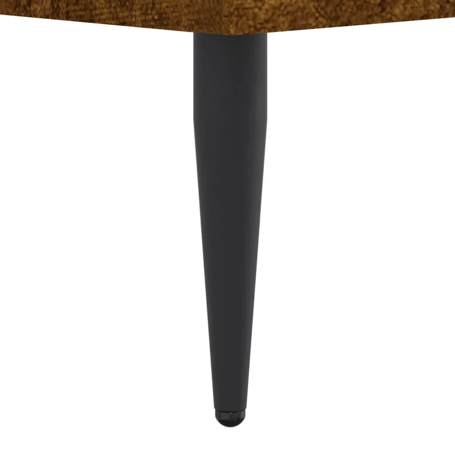 Cadre de lit sans matelas chêne fumé 100x200 cm bois ingénierie - 8
