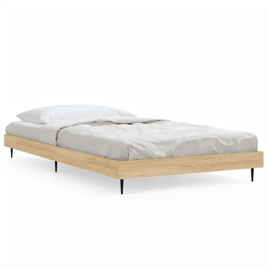 Cadre de lit sans matelas chêne sonoma 100x200 cm - 2
