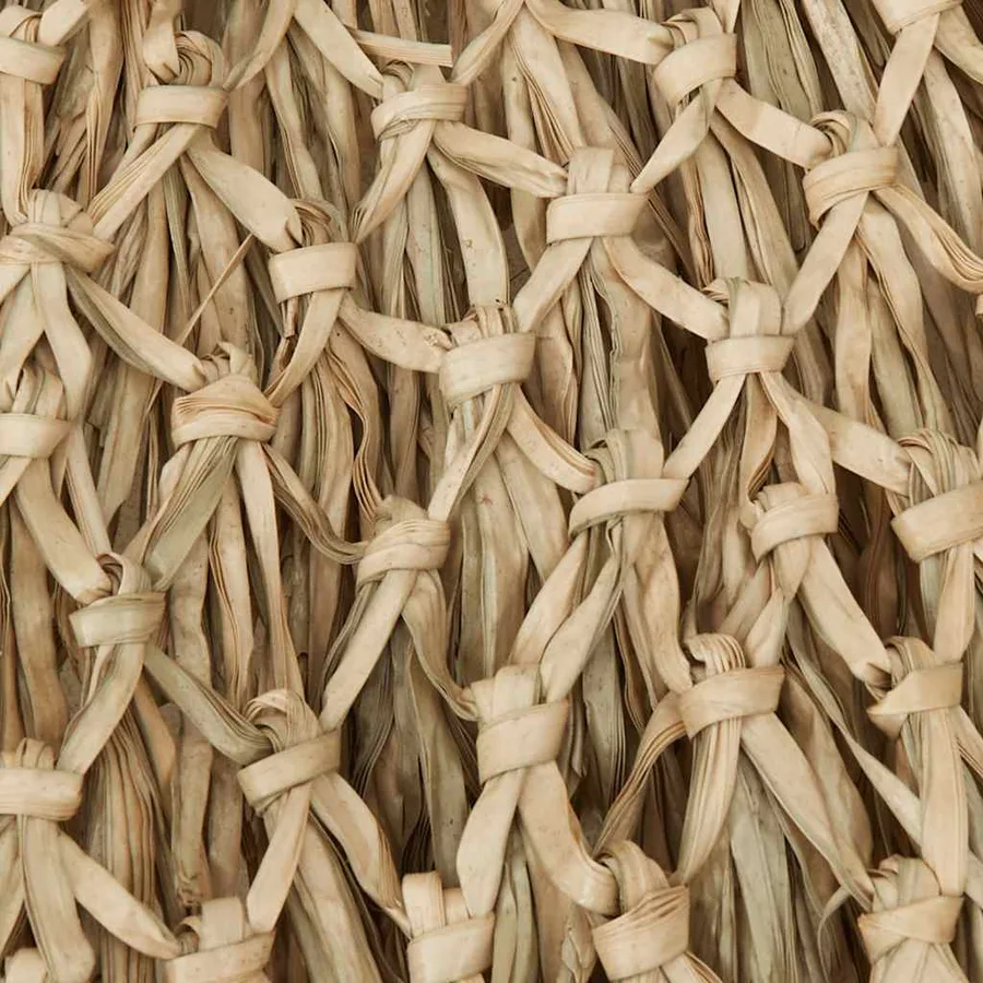 Parasol Tiki avec auvent en feuille de bananier 150 cm bambou - 11