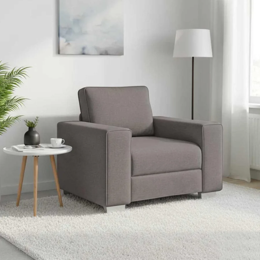Fauteuil Taupe 100 cm tissu