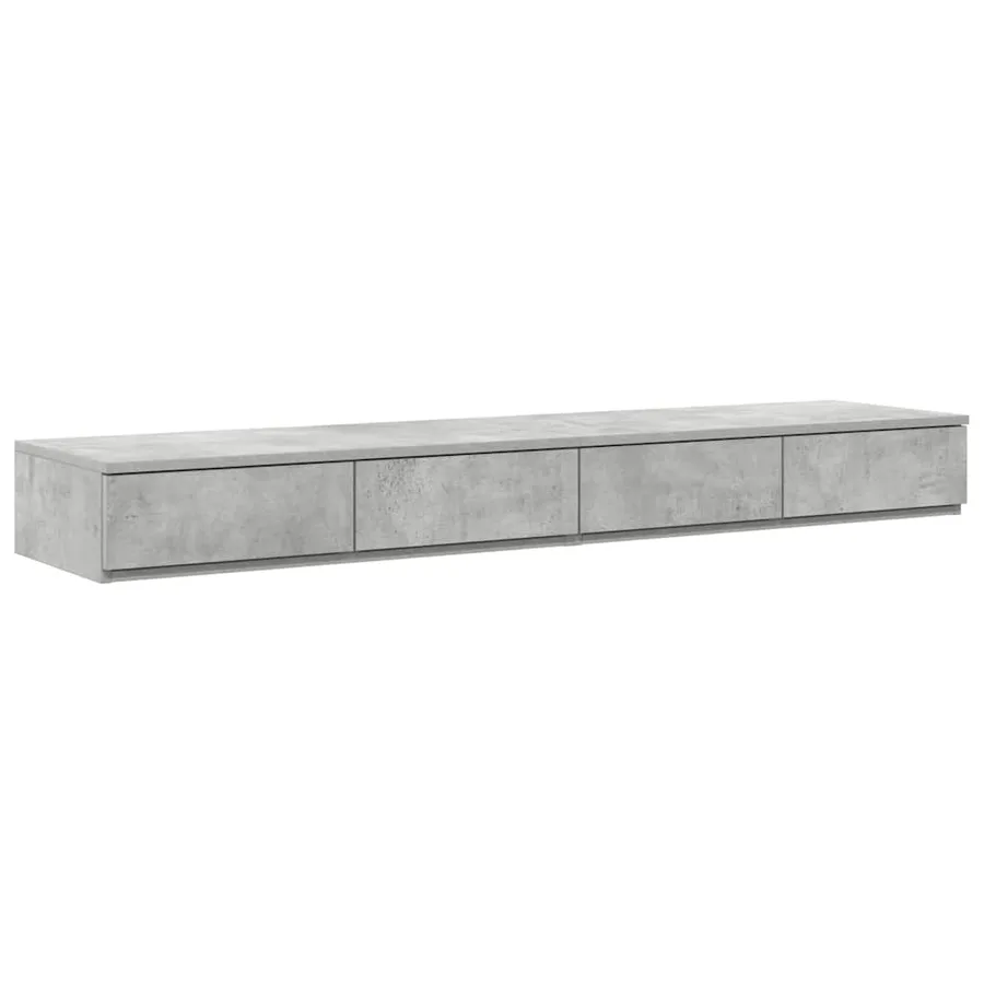 Cadre de lit avec rangement Gris béton 150 cm Bois d'ingénierie - 7