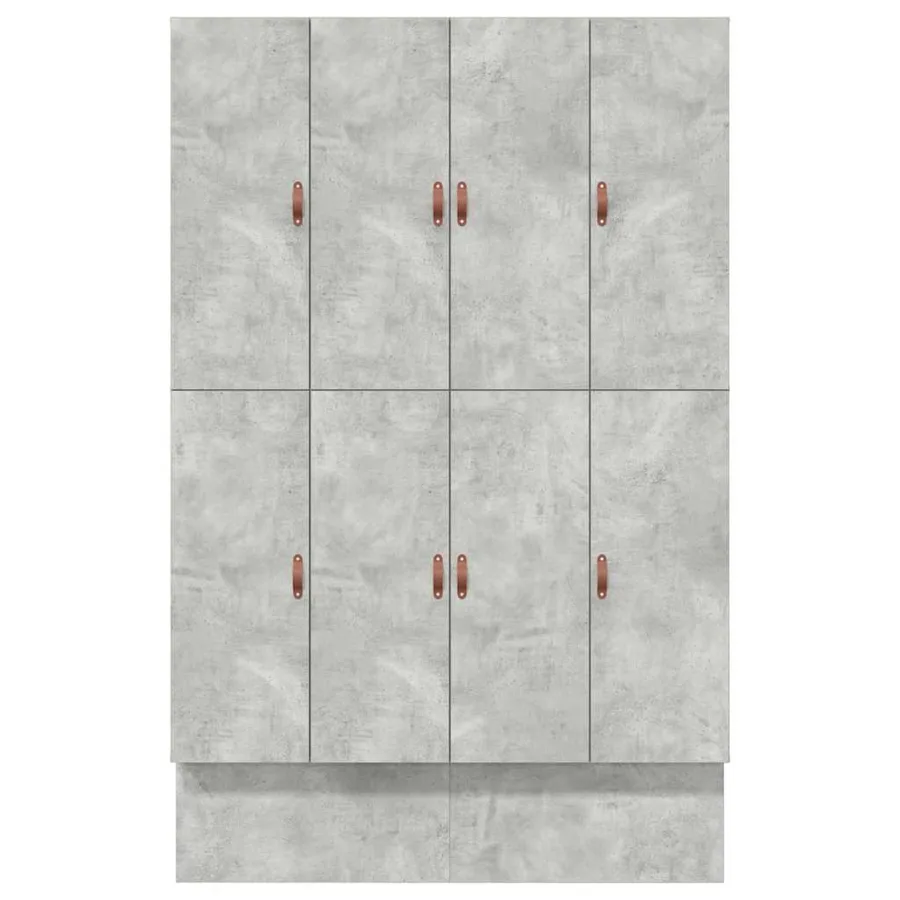 Cadre de lit avec rangement Gris béton 150 cm Bois d'ingénierie - 9