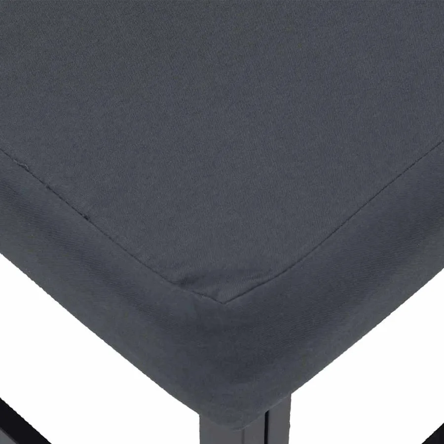 Ensemble de canapé de jardin avec coussin 6 pcs Noir Acier - 8
