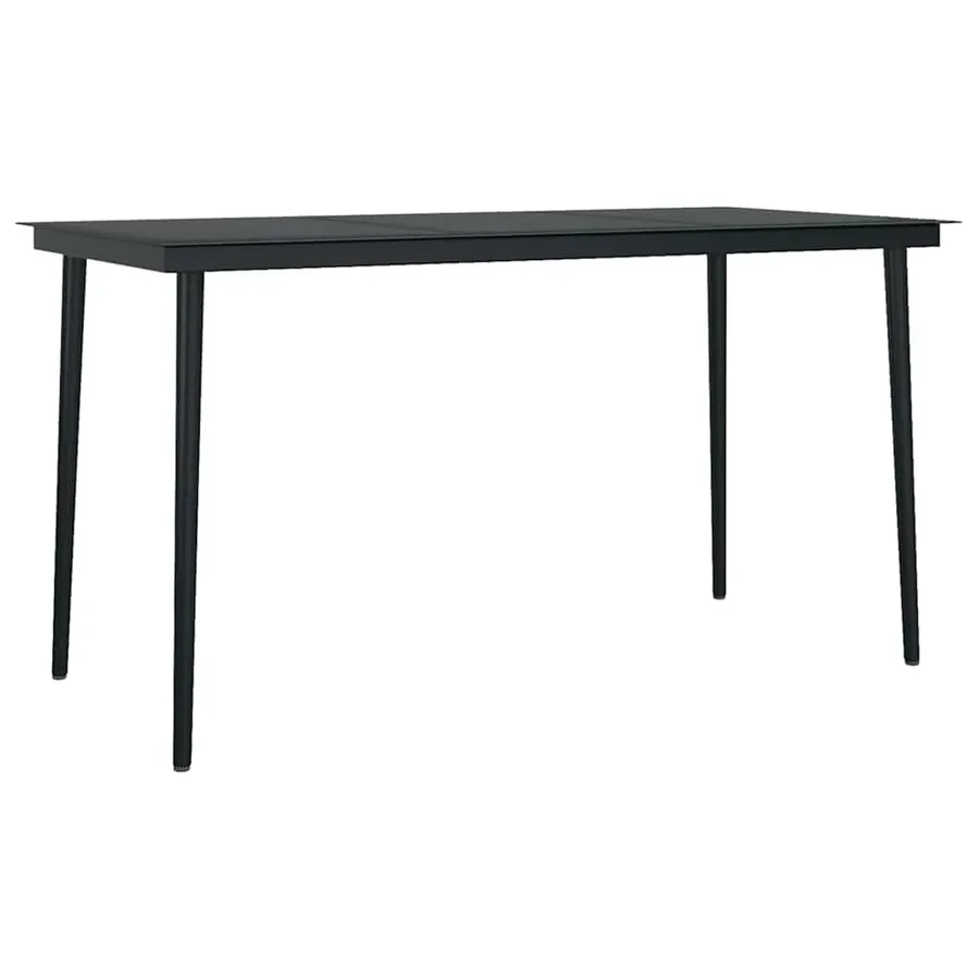 Ensemble à manger jardin coussins 5pcs marron poly rotin verre - 7