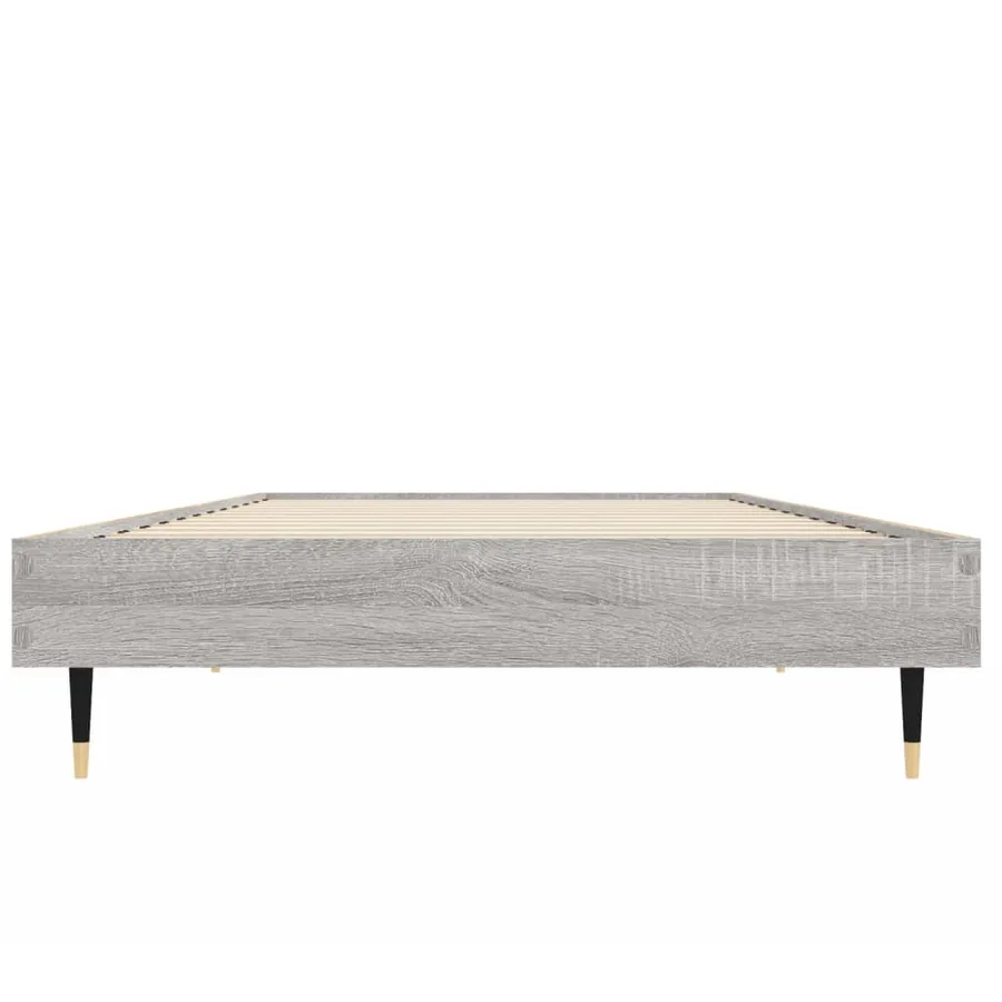 Cadre de lit sans matelas sonoma gris 75x190 cm - 6