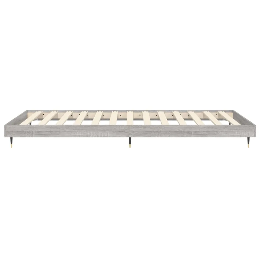 Cadre de lit sans matelas sonoma gris 75x190 cm - 7
