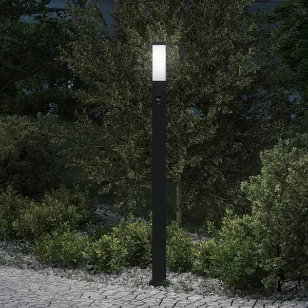Borne lumineuse avec détecteur 110 cm Noir IP44