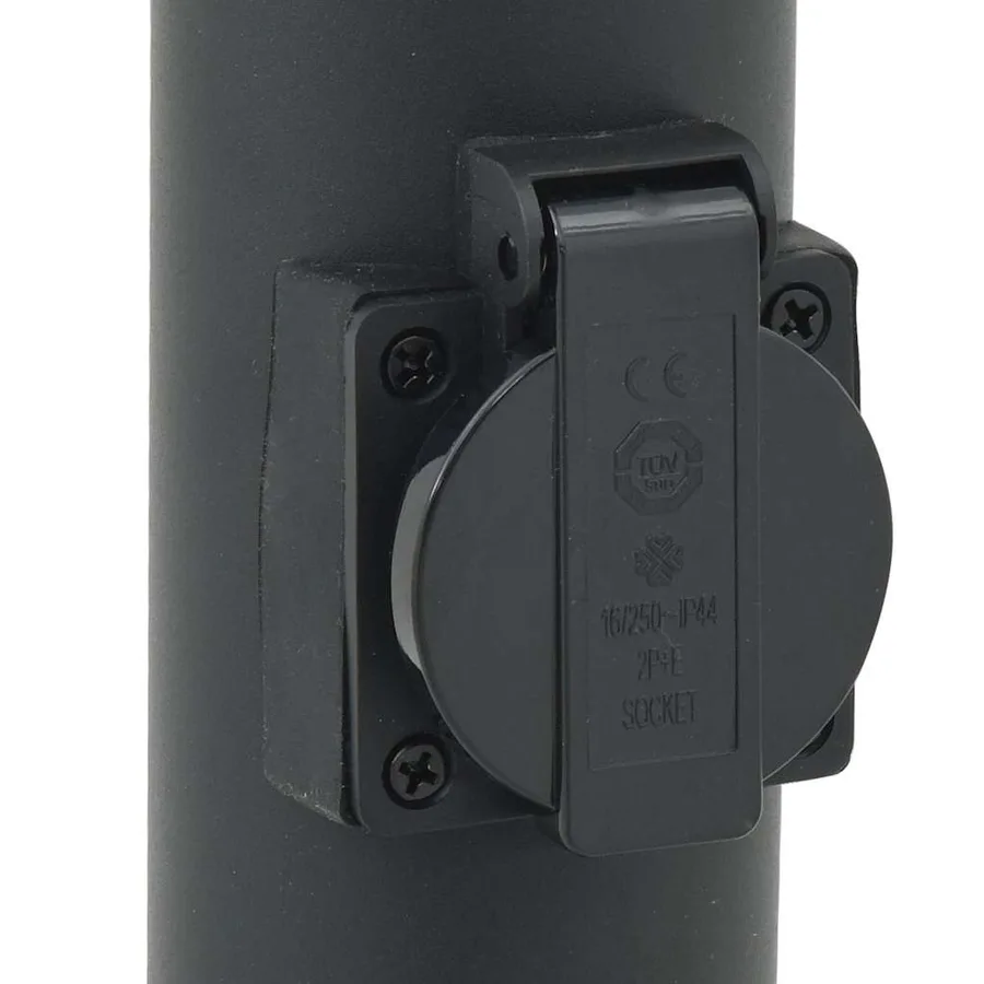 Borne lumineuse avec détecteur et prise 80 cm acier inoxydable IP44 - 9