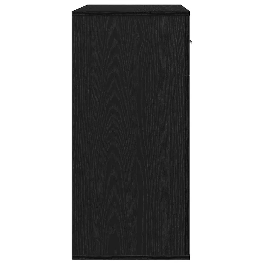 Buffet avec tiroir Chêne noir 78 x 38 x 80 cm Bois d'ingénierie - 7