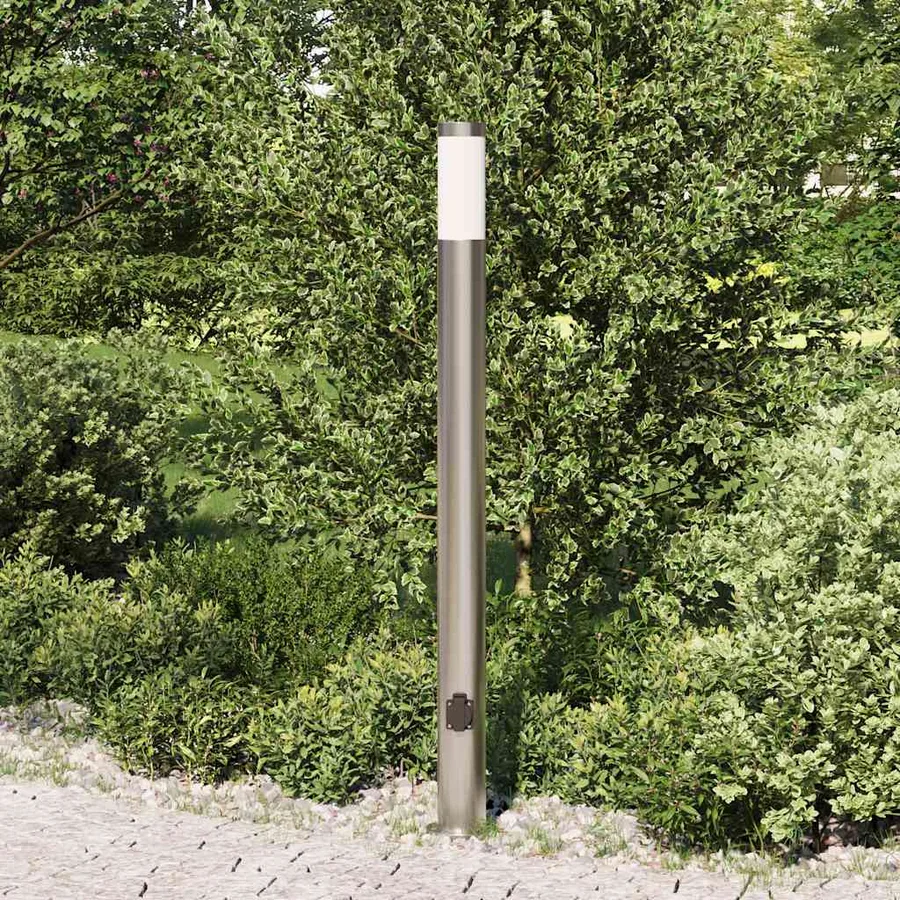 Borne lumineuse avec sortie 110 cm en acier inoxydable IP44 - 3