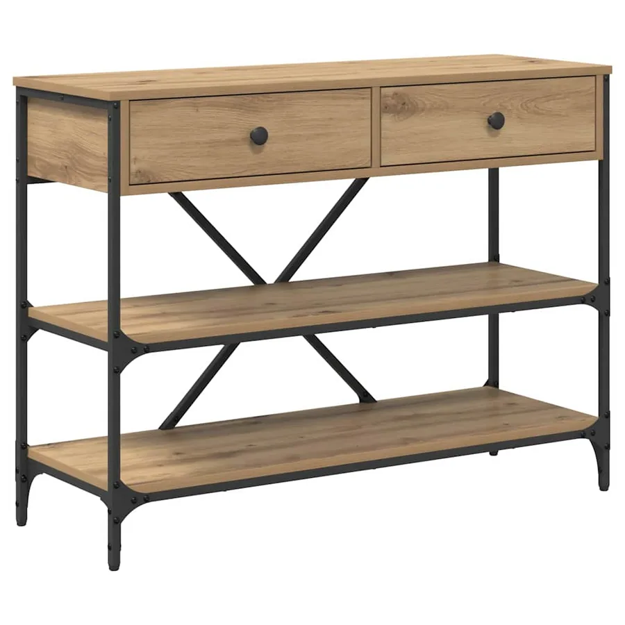 Table console Marron 100 x 34,5 x 75 cm bois - 2