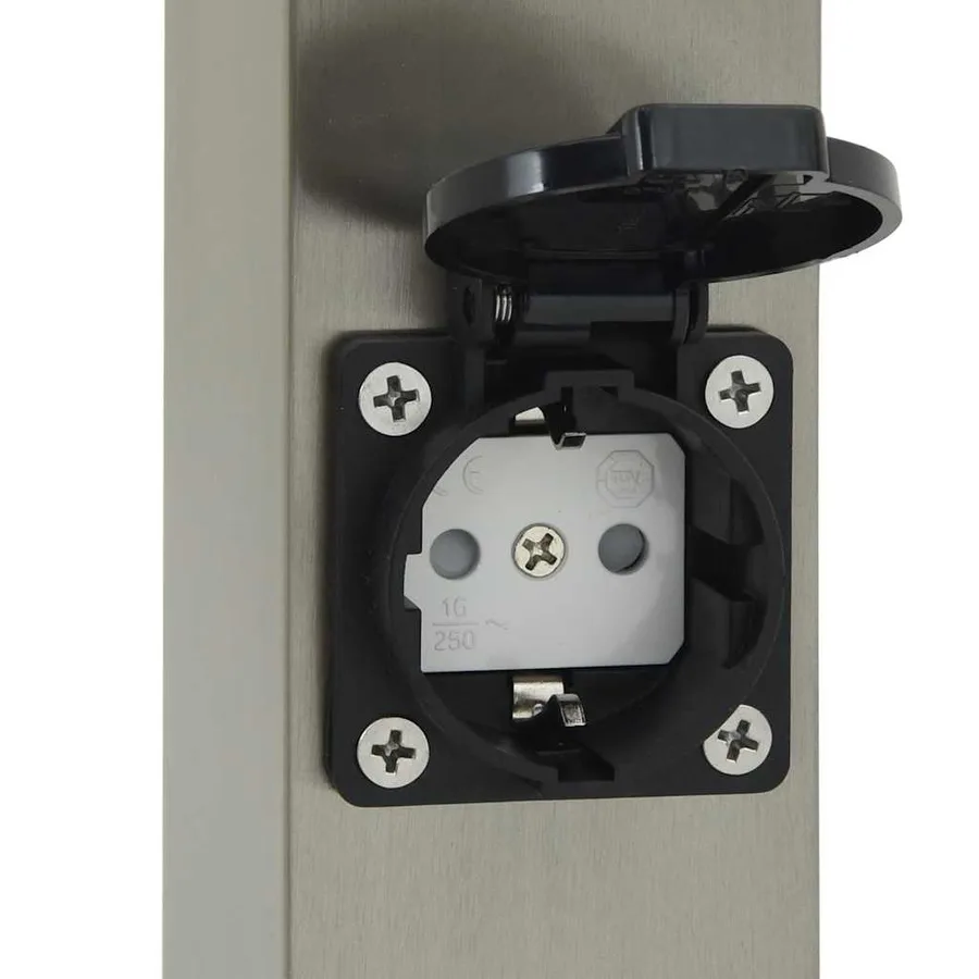 Bornes lumineuses avec sortie lot de 3 50 cm acier inoxydable IP44 - 8