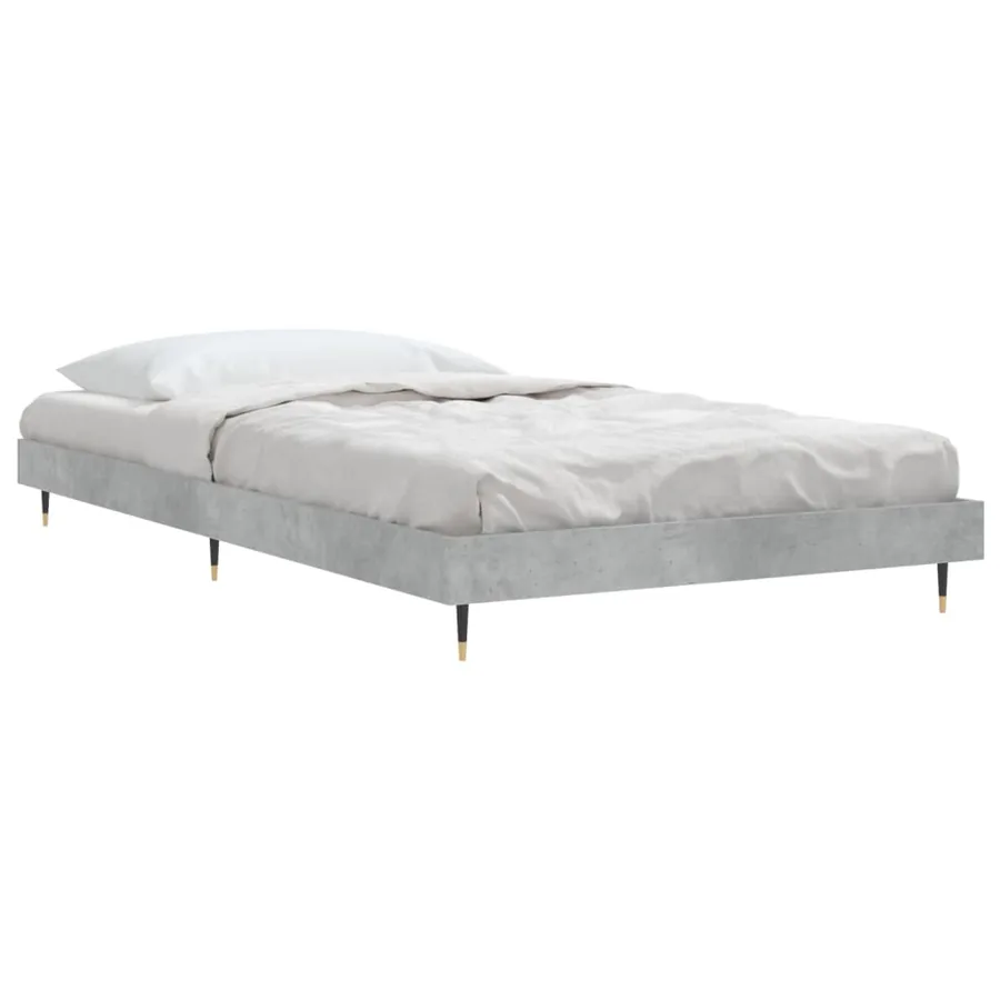 Cadre de lit sans matelas gris béton 90x200 cm - 4