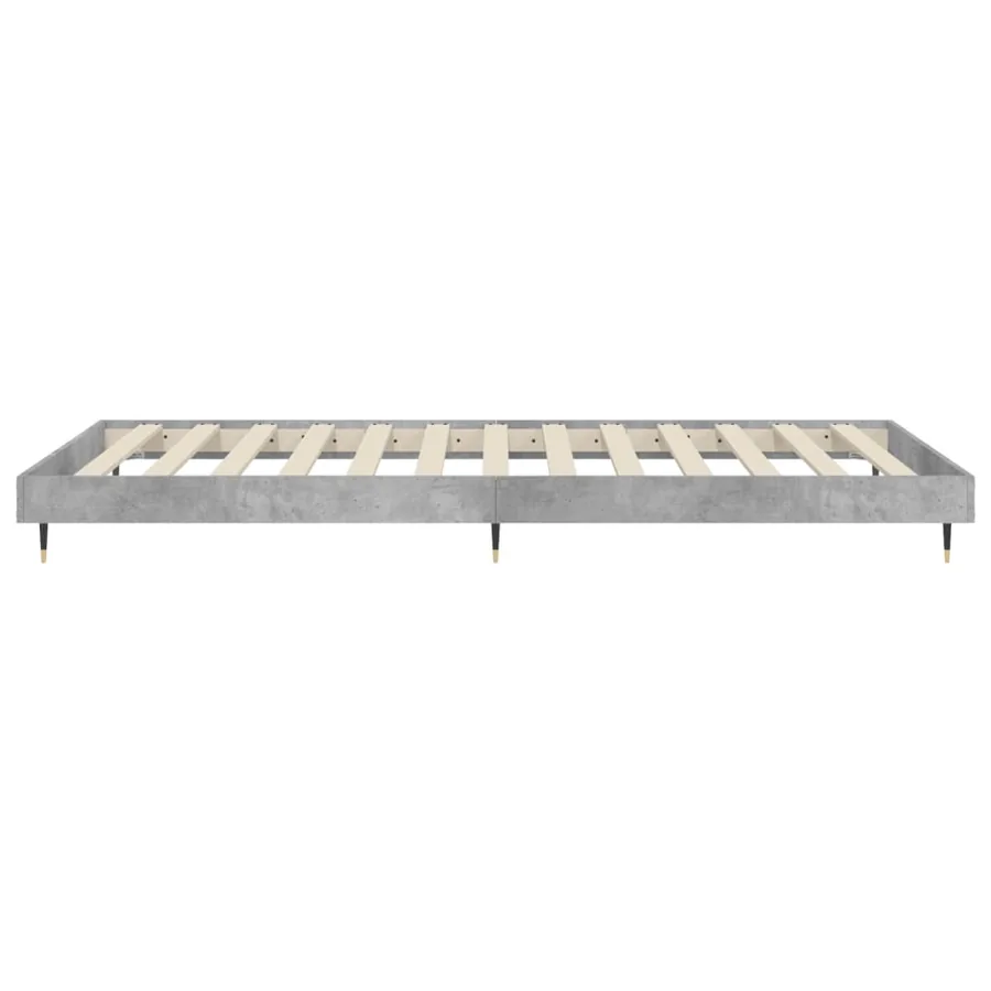 Cadre de lit sans matelas gris béton 90x200 cm - 7