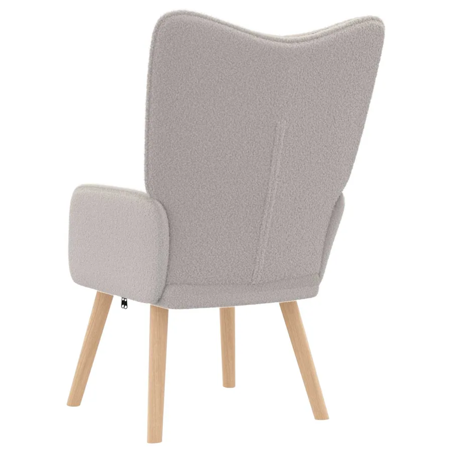 fauteuil Gris clair 62 x 67 x 95,5 cm Tissu Sherpa - 5