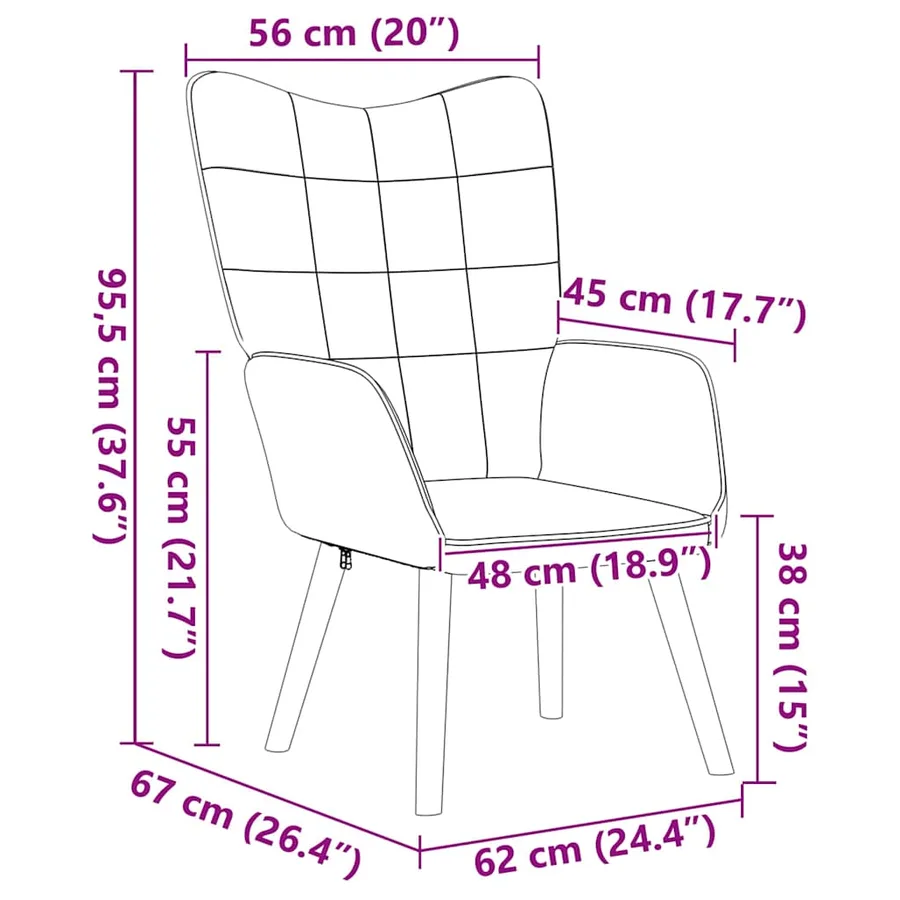 fauteuil Gris clair 62 x 67 x 95,5 cm Tissu Sherpa - 8
