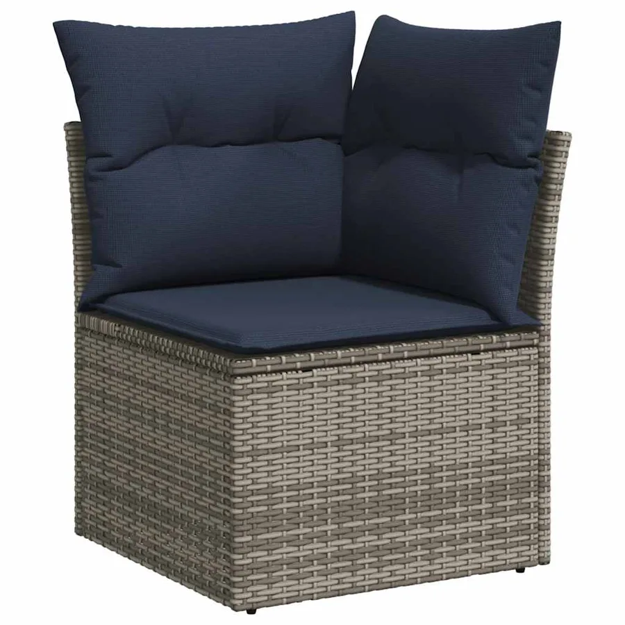 Ensemble de canapés de jardin 11 pcs et coussins rotin acacia - 4