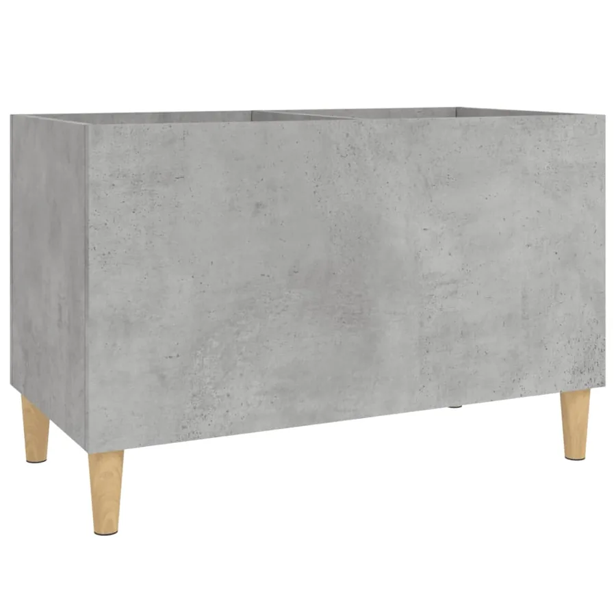 Armoire à disques gris béton 74,5x38x48 cm bois d'ingénierie - 2