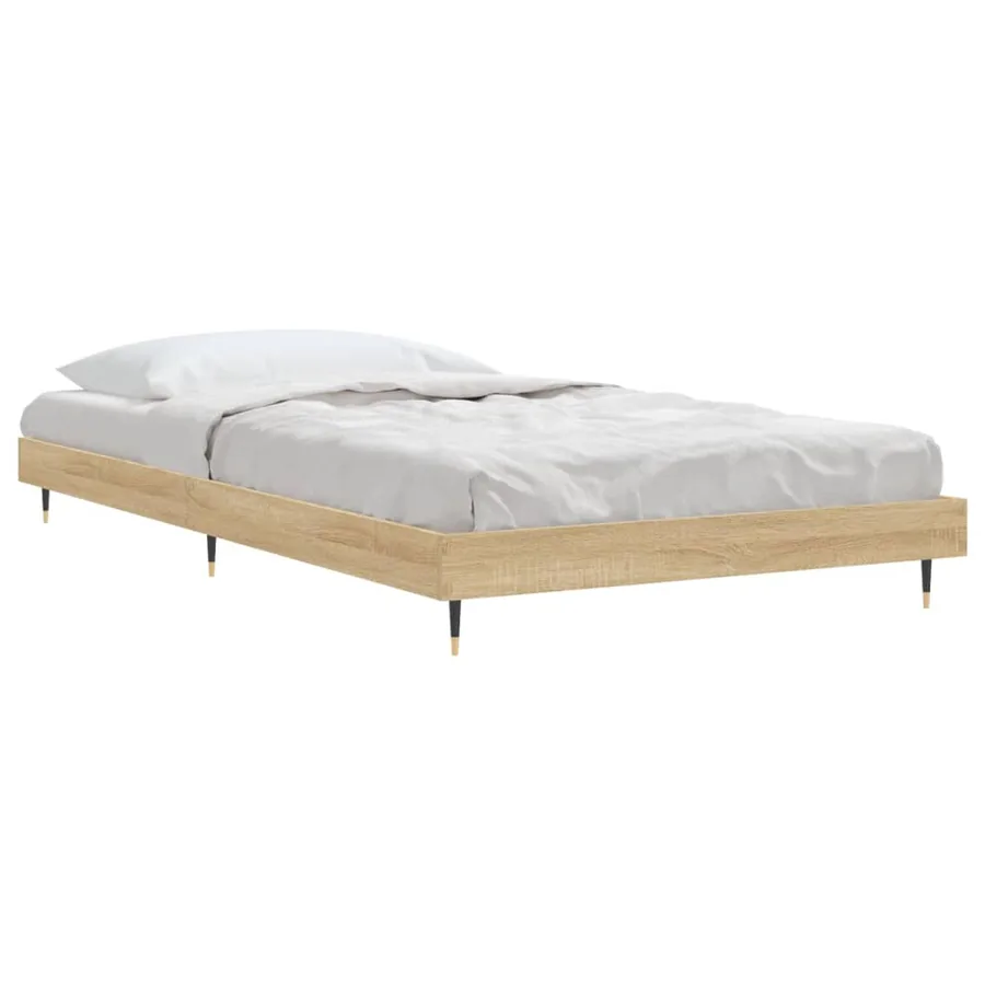 Cadre de lit sans matelas chêne sonoma 100x200 cm - 4