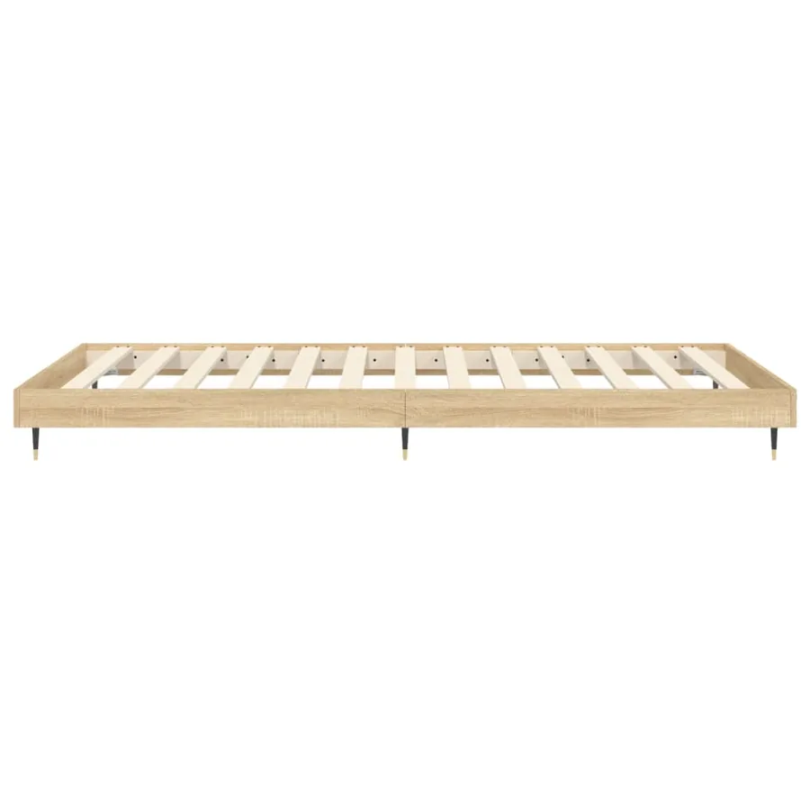 Cadre de lit sans matelas chêne sonoma 100x200 cm - 7