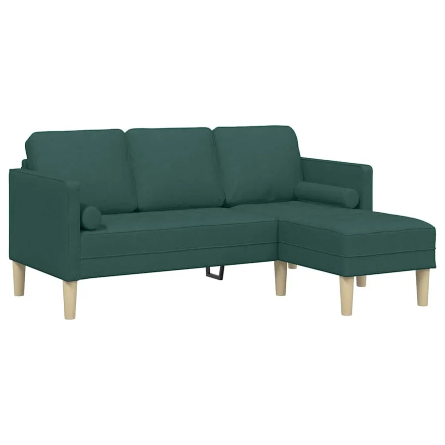 Ensemble de Canapés avec coussin Vert foncé Polyester - 2