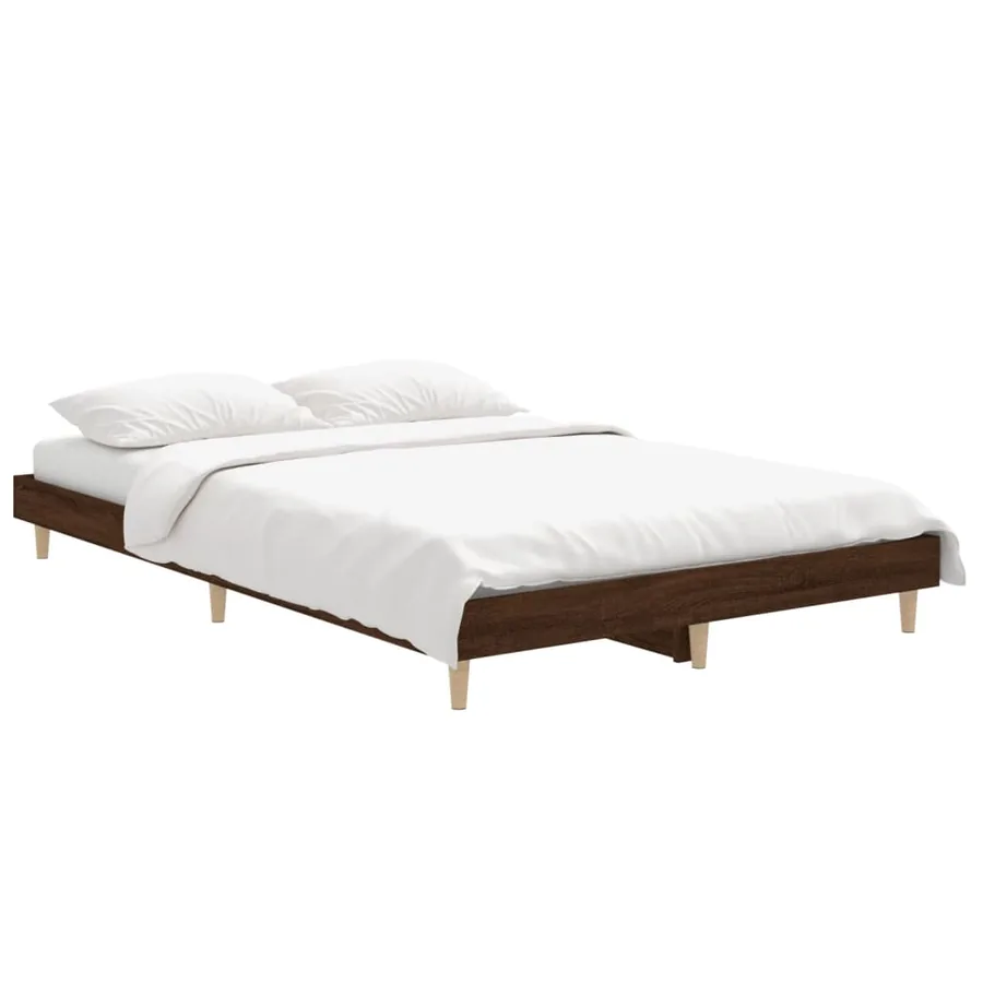 Cadre de lit sans matelas chêne marron 120x190 cm - 3