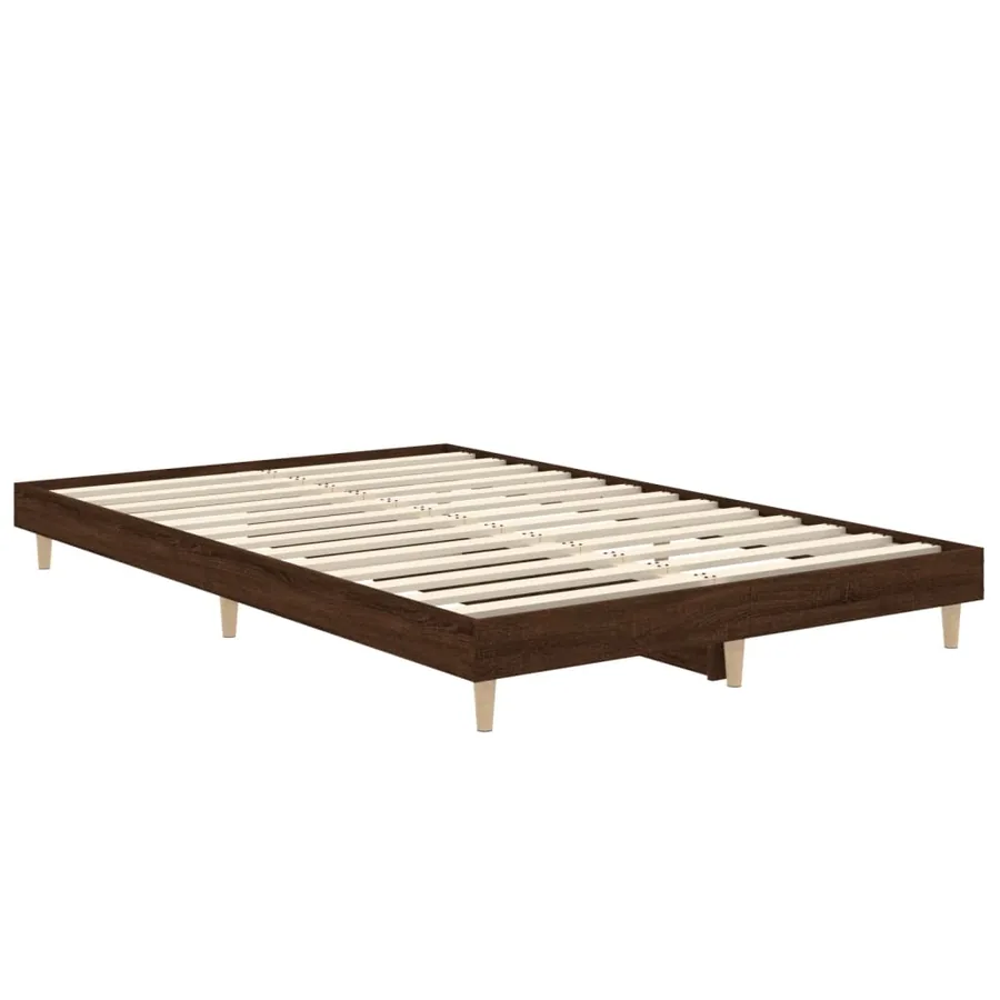 Cadre de lit sans matelas chêne marron 120x190 cm - 5
