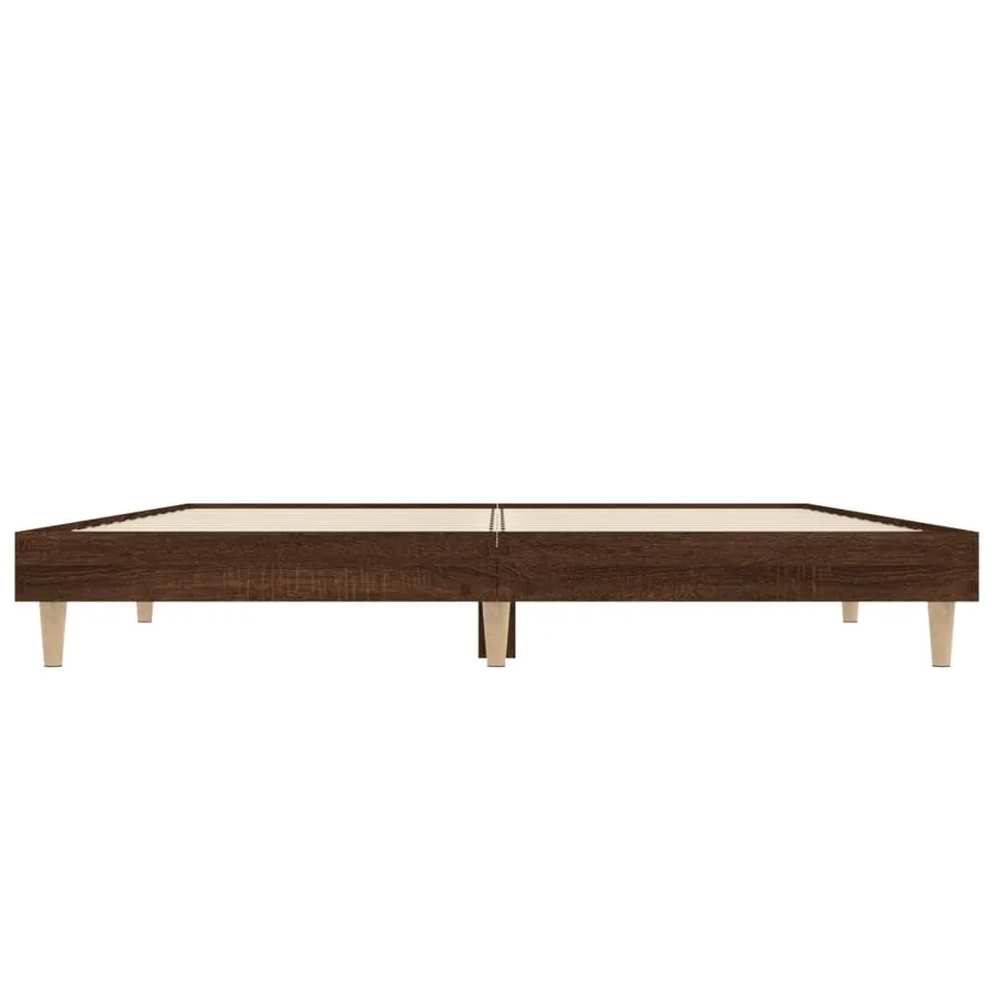 Cadre de lit sans matelas chêne marron 120x190 cm - 6