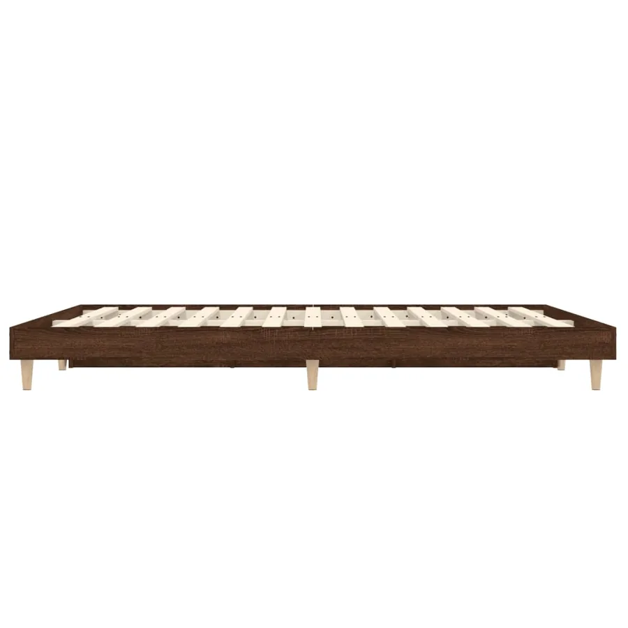 Cadre de lit sans matelas chêne marron 120x190 cm - 7