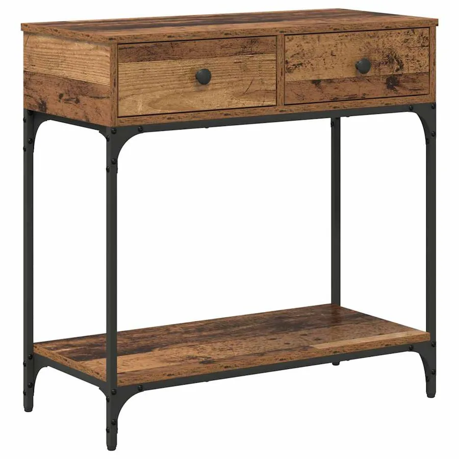 Table console Bois ancien 75 x 34,5 x 75 cm Bois d'ingénierie - 2