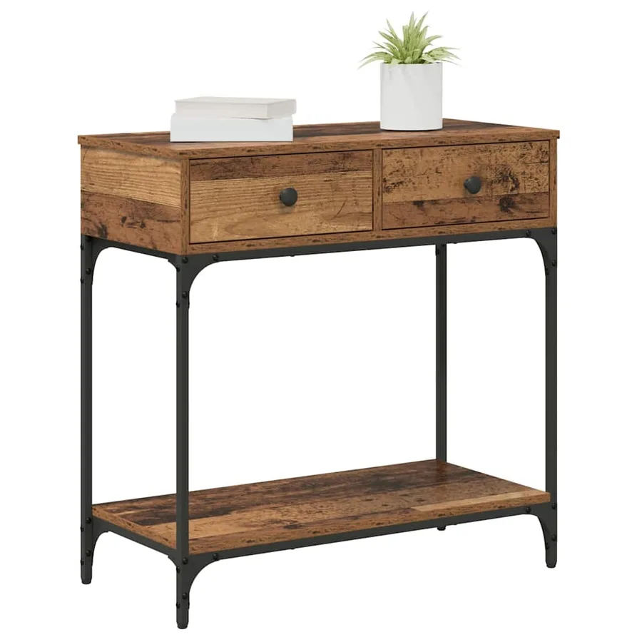 Table console Bois ancien 75 x 34,5 x 75 cm Bois d'ingénierie - 3