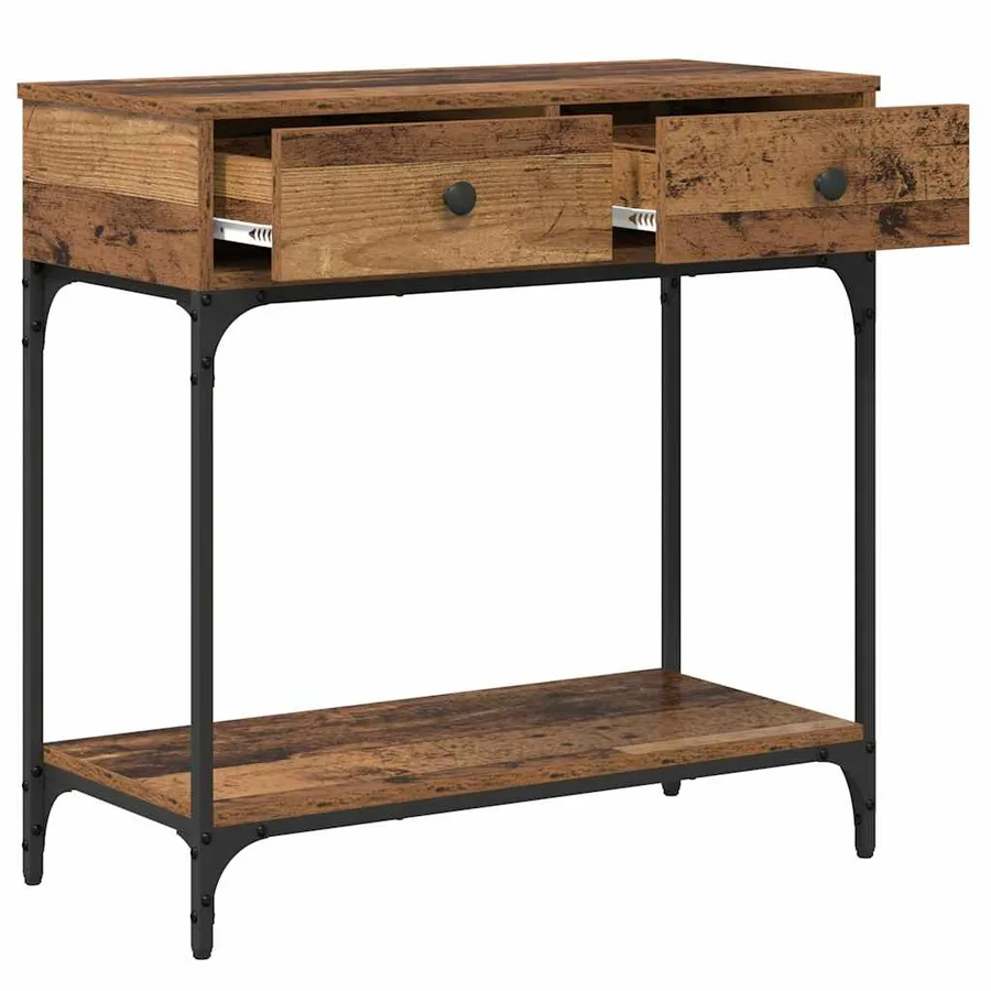 Table console Bois ancien 75 x 34,5 x 75 cm Bois d'ingénierie - 5