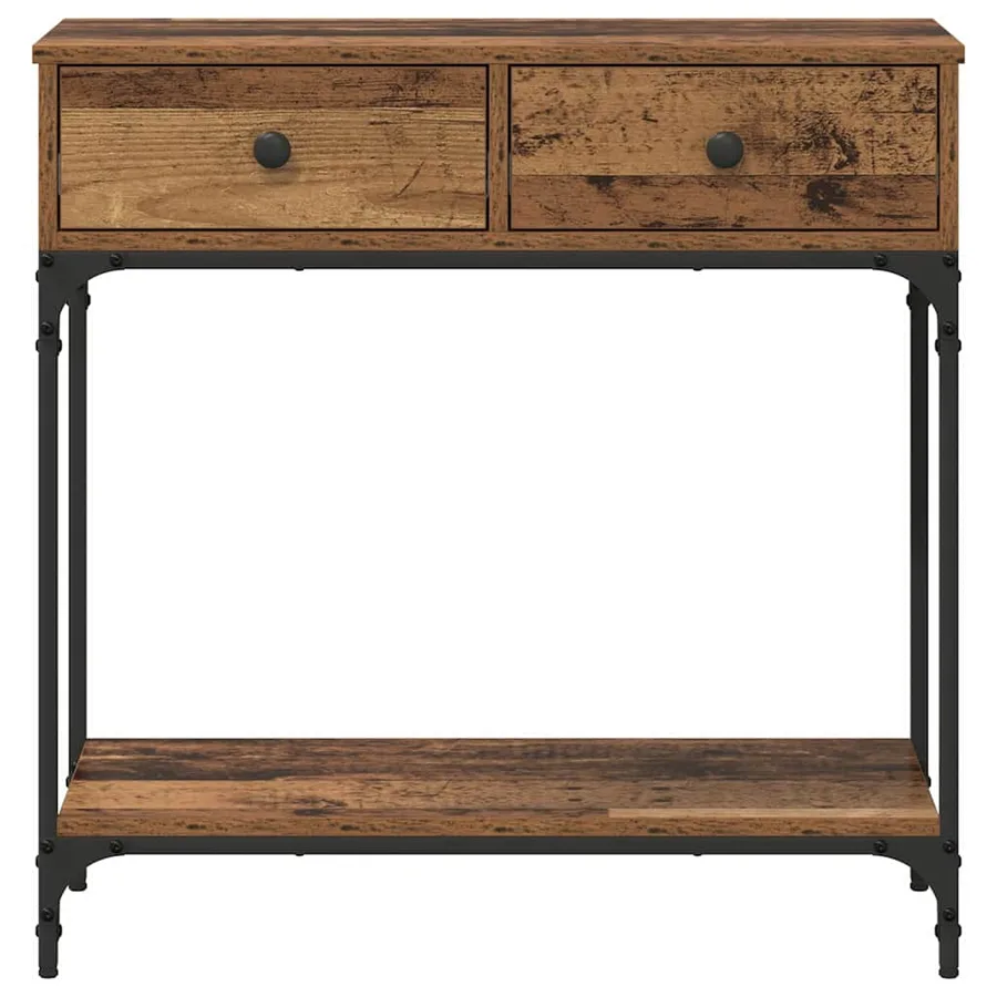 Table console Bois ancien 75 x 34,5 x 75 cm Bois d'ingénierie - 6