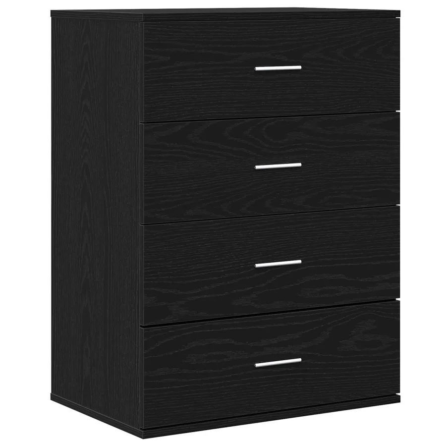 Buffet avec tiroir Chêne noir 60 x 39 x 80 cm Bois d'ingénierie - 2