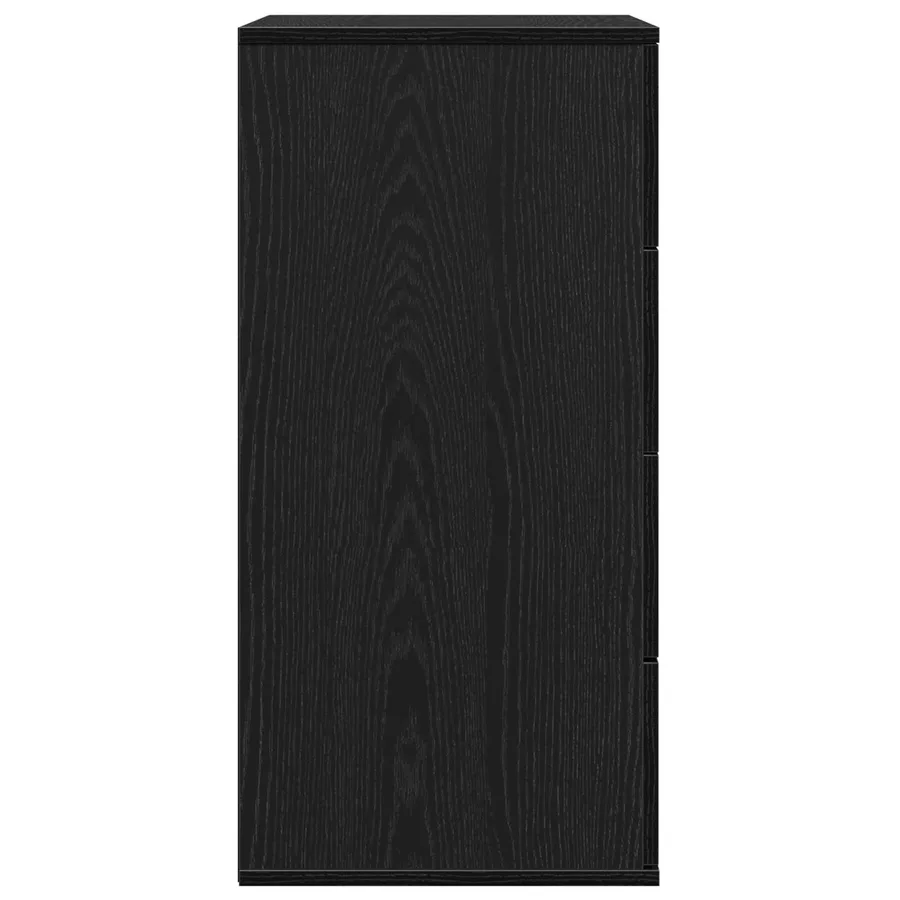 Buffet avec tiroir Chêne noir 60 x 39 x 80 cm Bois d'ingénierie - 7
