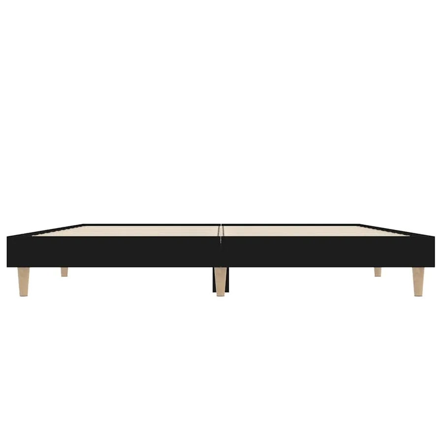 Cadre de lit sans matelas noir 120x190 cm bois d'ingénierie - 6