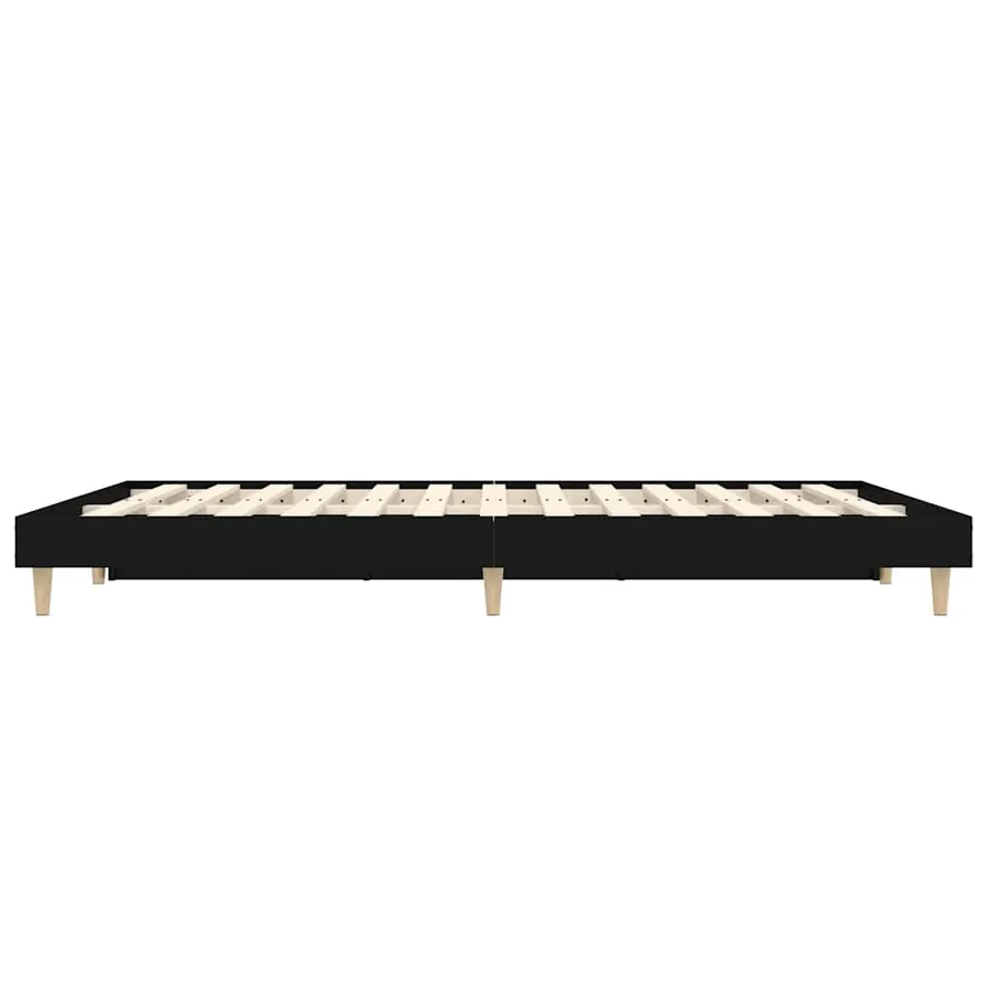 Cadre de lit sans matelas noir 120x190 cm bois d'ingénierie - 7