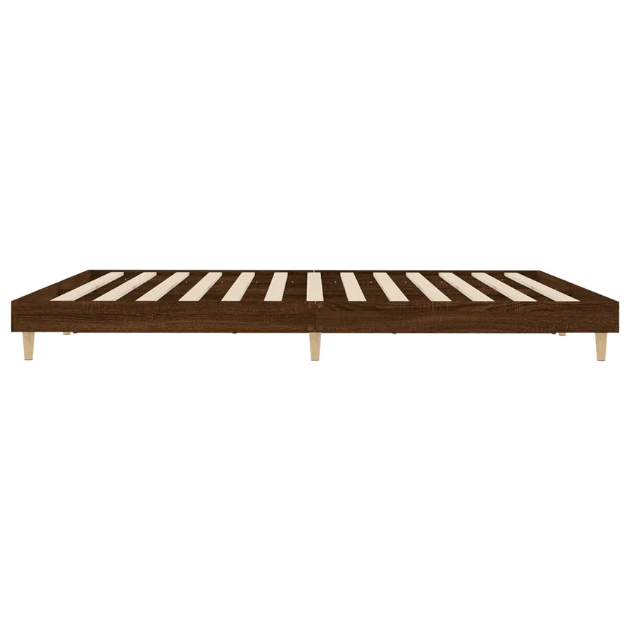 Cadre de lit sans matelas chêne marron 200x200 cm - 7