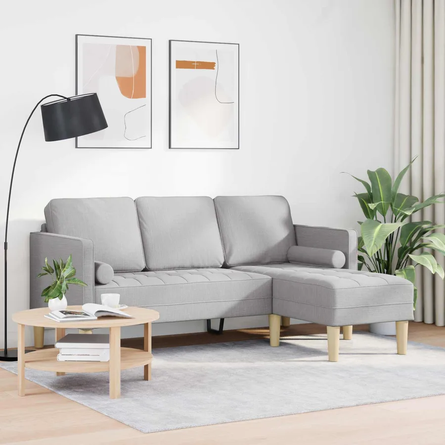 Ensemble de Canapés Gris nuage 173 x 131 x 67 cm Polyester - 3