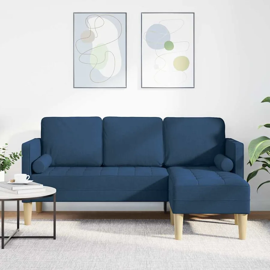 Ensemble de Canapés avec coussin Bleu Polyester