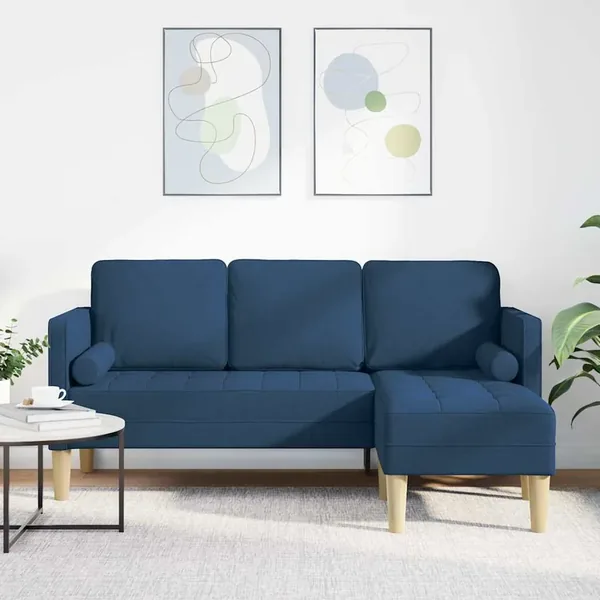 Ensemble de Canapés avec coussin Bleu Polyester
