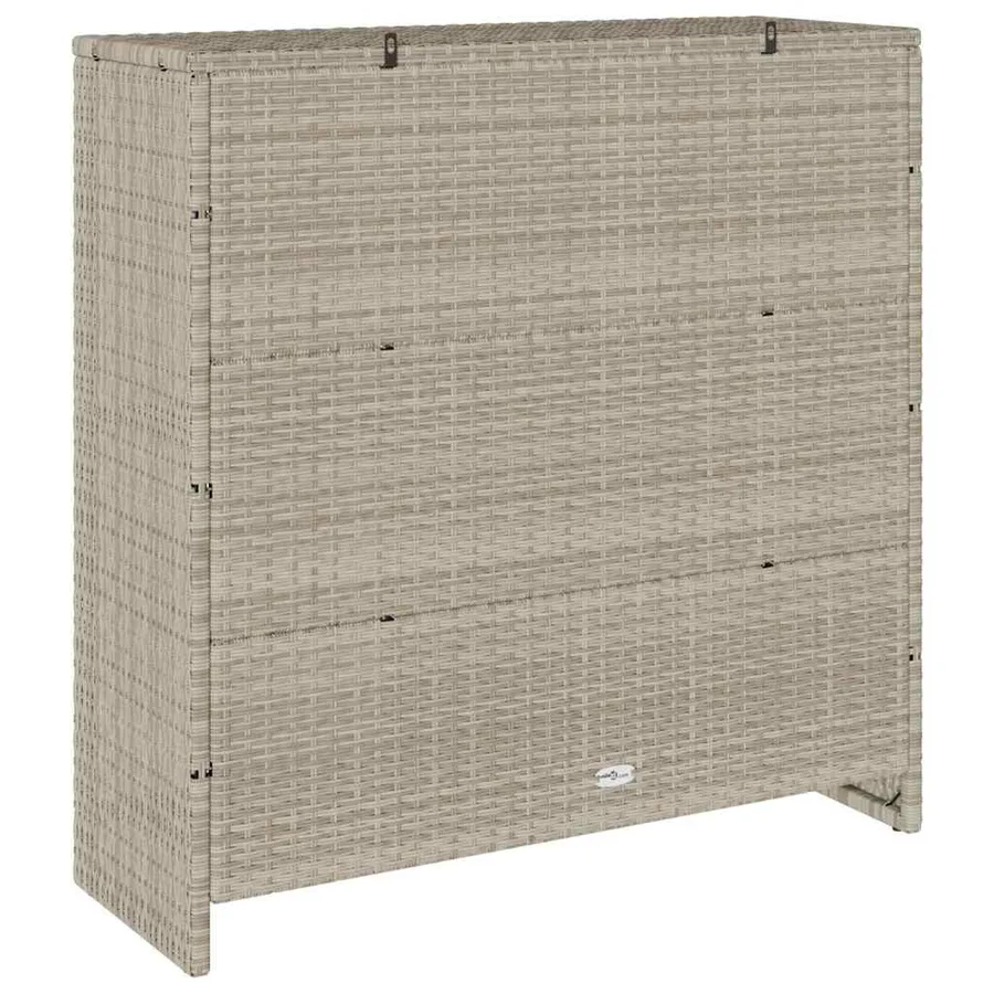 Armoire de rangement Gris clair 100 x 36 x 102 cm Rotin - 7