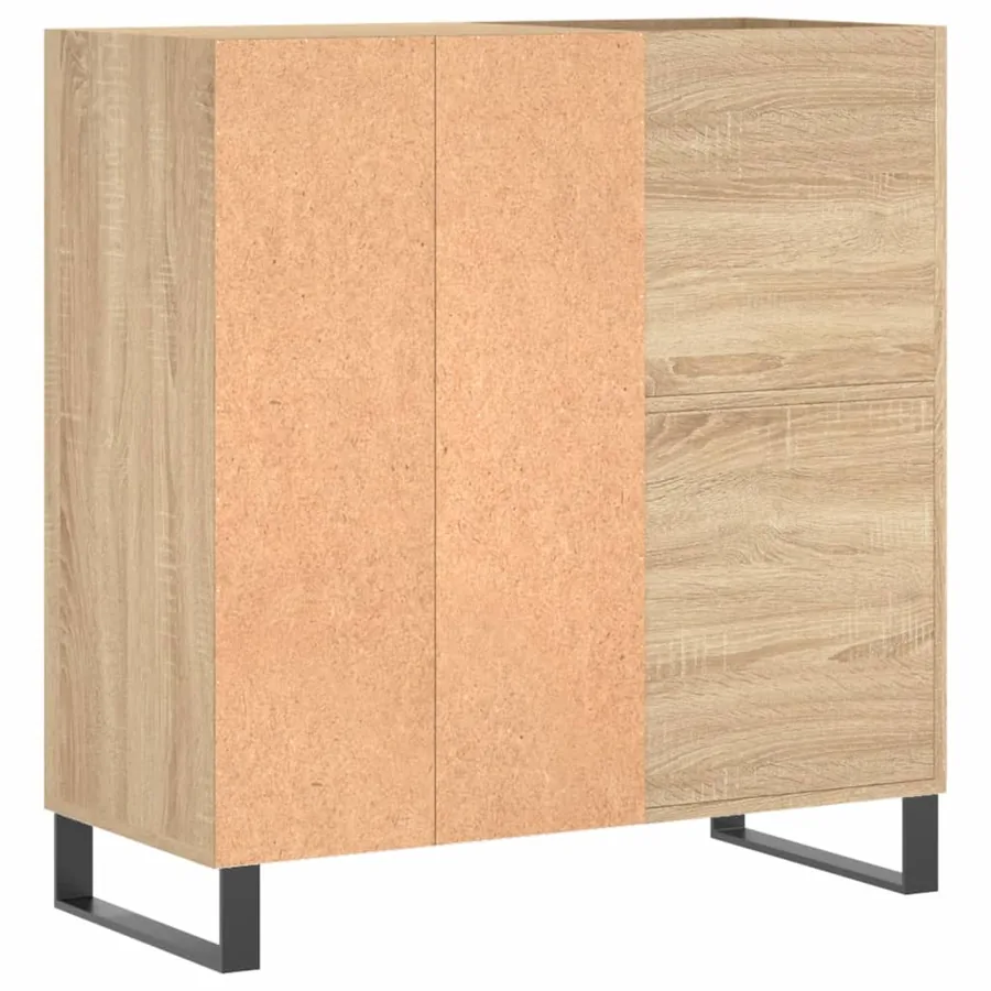 Armoire à disques chêne sonoma 84,5x38x89 cm bois d'ingénierie - 6