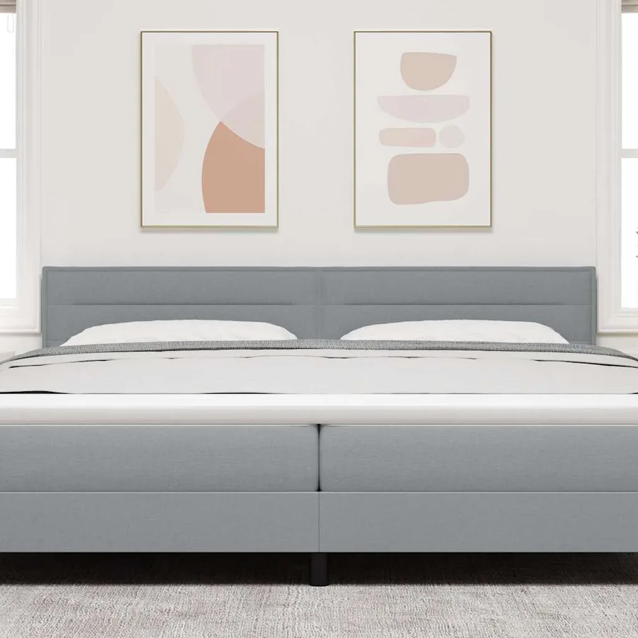 Tête de lit LED avec bandes LED Gris clair 200 cm tissu - 3