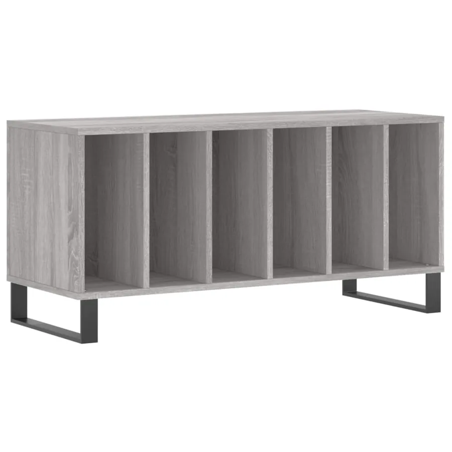 Armoire à disques sonoma gris 100x38x48 cm bois d'ingénierie - 2