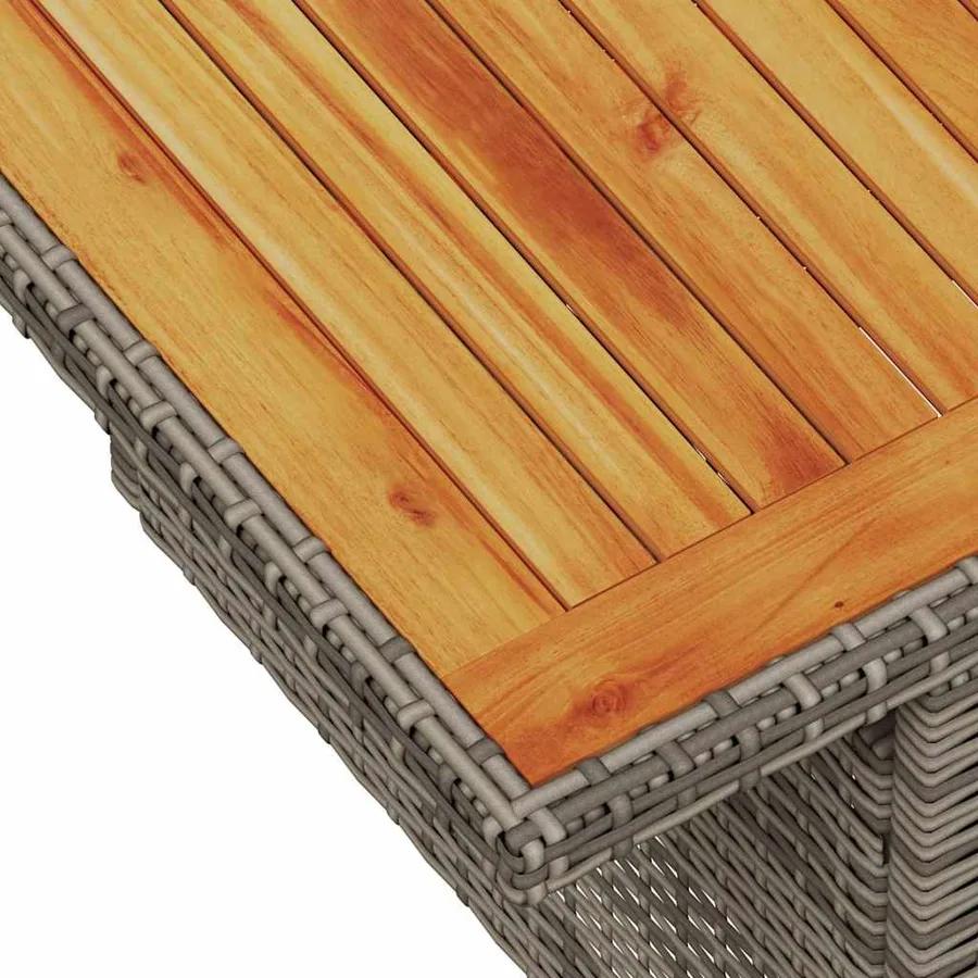 Ensemble de canapés de jardin 11 pcs et coussins rotin acacia - 13