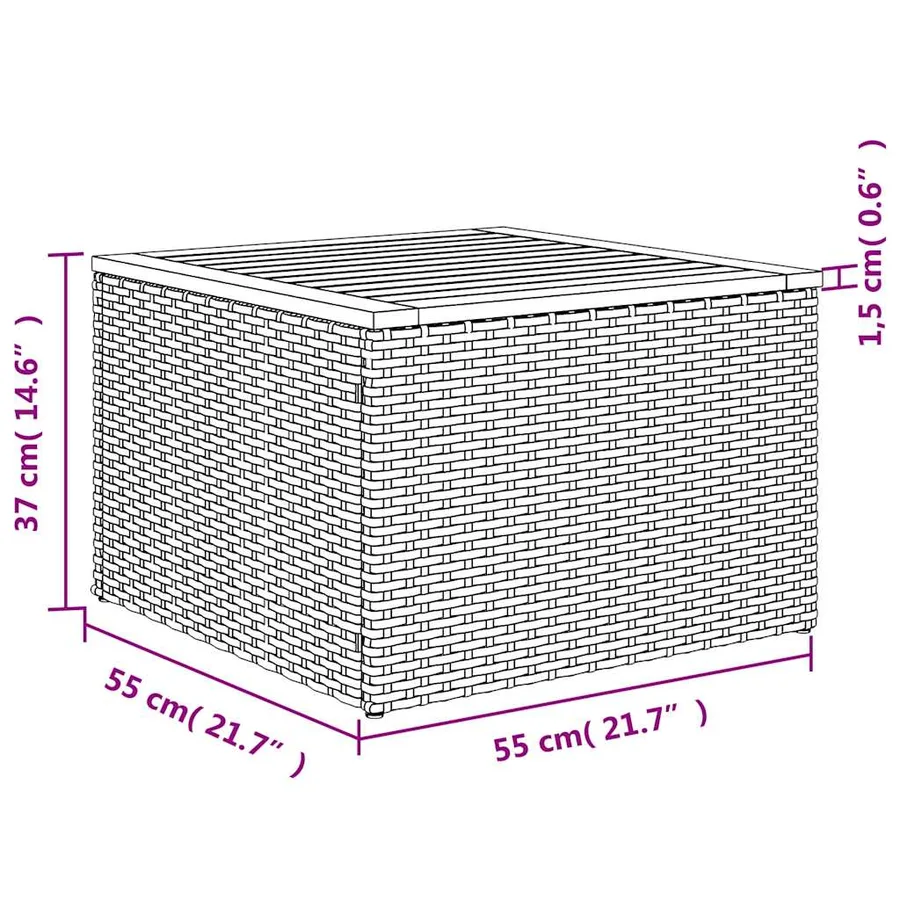 Ensemble de canapé de jardin 8 pcs avec coussins gris résine tressée - 14